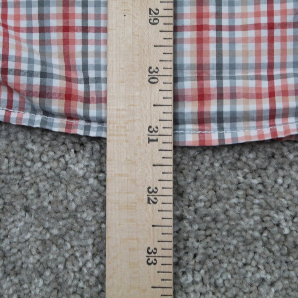 Eddie Bauer Shirt Mens Large Red/White/Gray Plaid Classic Fit 100% Cotton S/S - Picture 12 of 12
